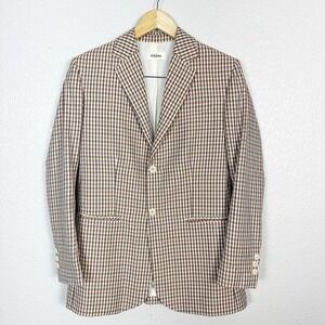 Carla Saibene Atelier Milan Italy Designer Preppy Tattersall Check Blazer Jacket